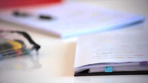 Student's Study Materials Stock Footage 90166777