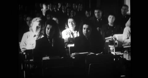 Students studying in classroom Stock Footage