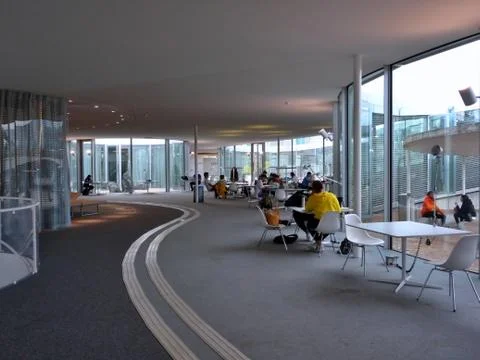 Students studying in Federal Polytechnic School of Lausanne Stock Photos