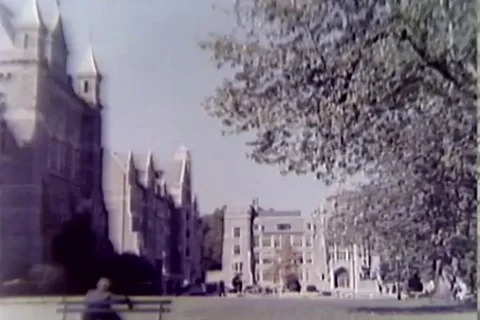 Students studying at Georgetown University - 1963 Stock Footage 106662869