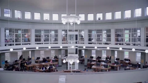 Students studying at the library Stock Footage 231432360