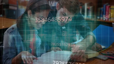 Students studying together with digital ... | Stock Video | Pond5