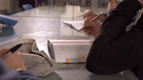 Students Studying in a University Classroom Stock Footage 261734802
