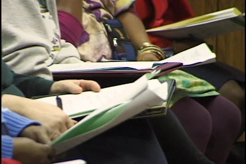 Students Taking Notes  Stock Footage 298454