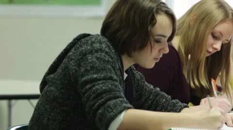 Students taking notes Video stock 10758628