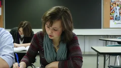 Students taking notes Video stock 10758704