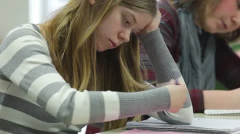 Students taking test Video stock 10787682