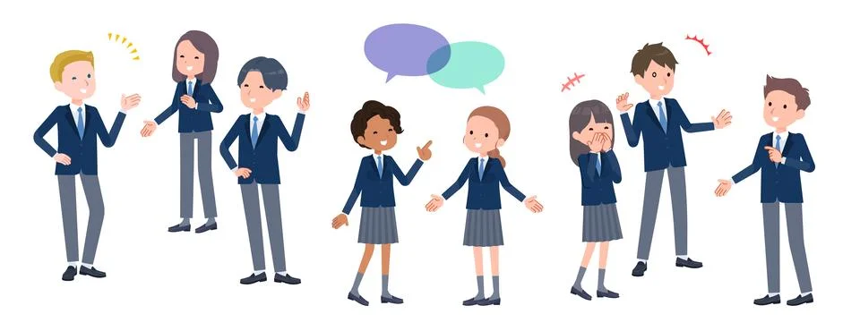 Students talking B Stock Illustration