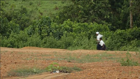 Students on their way to school Video stock 111037215