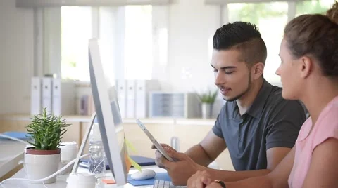 Students in training class working on computer Stock Footage 67559728