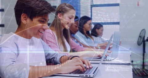 students typing in lab launching animate... | Stock Video | Pond5