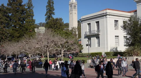 Students UC Berkeley campus Stock Footage 34663025