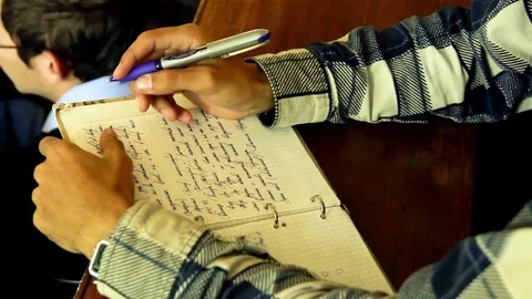 Students at the university class Stock Footage 72145676