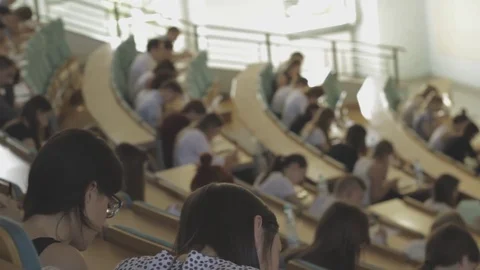 Students on university lecture Stock Footage 83666764