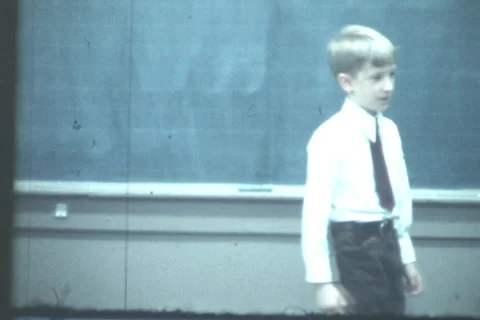 Students Uses a Computer and Record Player Stock Footage 64630523