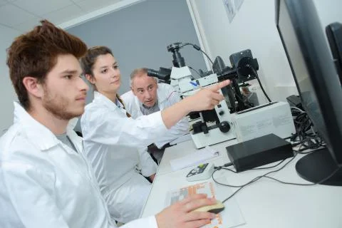 Students using the computer laboratory Stock Photos