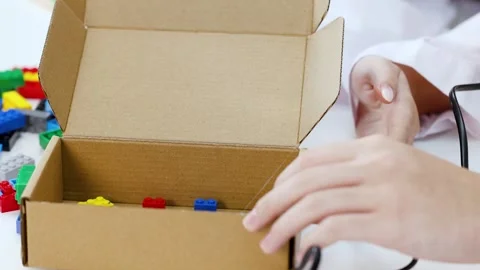 Students Using Glue Gun to Build Science Project in Classroom Video stock 341537552