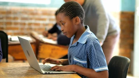 Students using laptop and digital tablet in classroom 4k Stock Footage 97930006