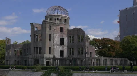 Students Visit Hiroshima Peace Park Memorial Stock Footage 42905447