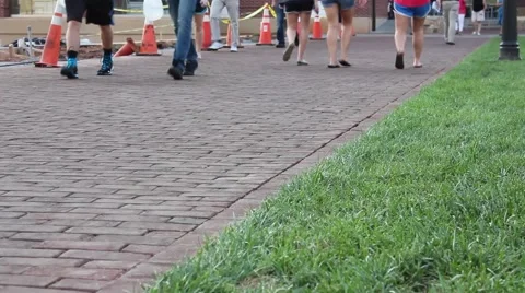 Students walking on campus Stock Footage 41737649