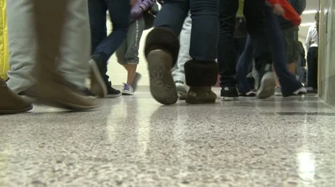 Students walking in hallway (3 of 4) Video stock 8599685