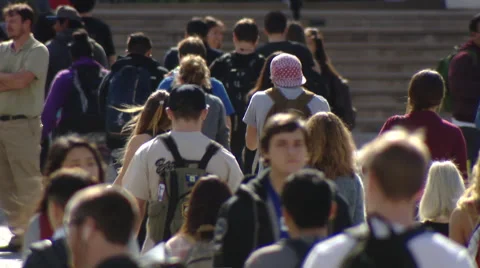 Students walking on SDSU campus Stock Footage 60050959