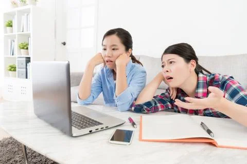 Students want to using e-learning system studying 写真素材