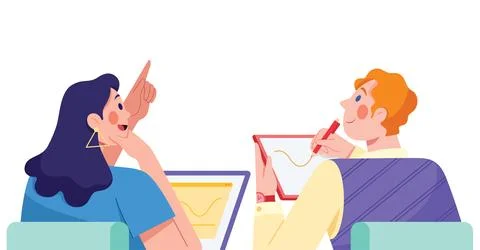 Students on White Stockillustratie