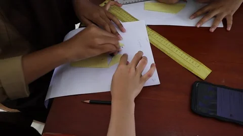 The students wore hijabs. Stock Footage 243627654