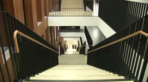 Students work in Jacob and Wilhelm Grimm-Center in Berlin Vídeo Stock 11493191