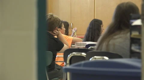 Students working in classroom (10 of 17) Stock Footage 50415318