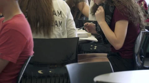 Students working in classroom (3 of 17) Stock Footage 50416143