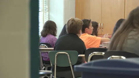 Students working in classroom (9 of 17) Stock Footage 50415357