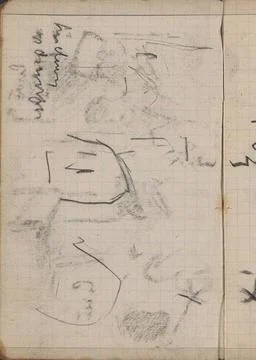 Studies and annotations. Studies and annotations. Page 5 from a sketchbook... 스톡 사진