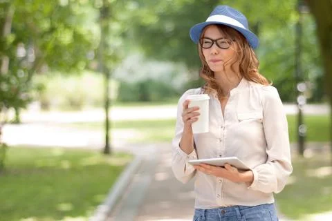 Studies in the park. Stock Photos
