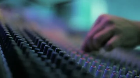 Studio 10 - A studio director at the mixing desk in a TV studio Stock Footage 10770095