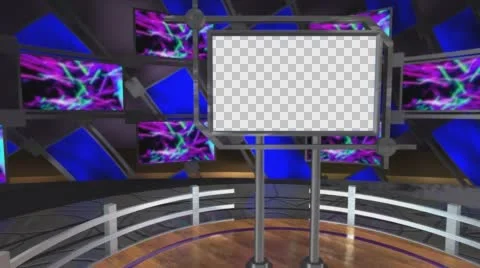 Studio 101 Angle B Set with Dais and rotating elements Stock-Footage 60605097