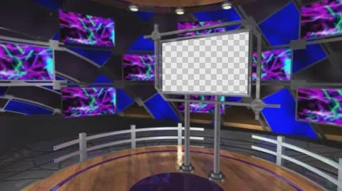 Studio 101 Angle C Set with Dais and rotating elements Stock-Footage 60606327