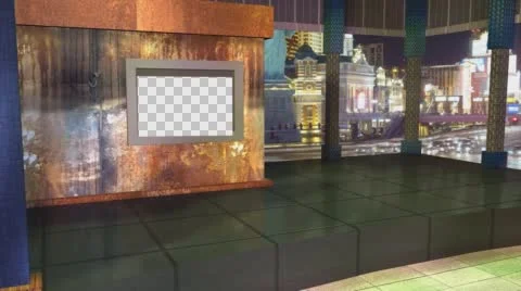 Studio 109 Angle C Stage with Screen and Timelapse Background Stock-Footage 60607608