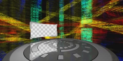 Studio 64 Angle B Internet Space with Moving Digital Signals Stock-Footage 60589583