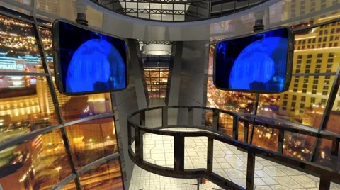 Studio 96 Angle A Set with Walkout and Time Lapse Traffic Stock-Footage 60601638