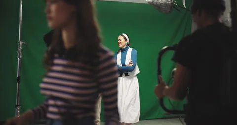 Studio, actor and videography of movie, people and direction of shoot with Stock Footage 312249865
