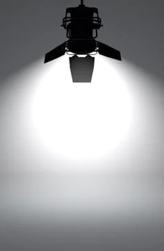 Studio and spotlights Stock Illustration