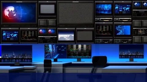 A studio with an animation screens 스톡 동영상 79466358