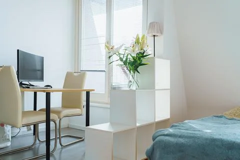 Studio apartment interior Stock Photos