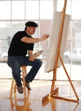 Studio artist Foto stock
