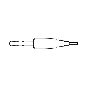Studio / audio cable connector or mini jack black color icon . Stock Illustration