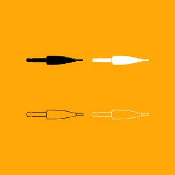Studio / audio cable connector or mini jack icon . イラスト素材
