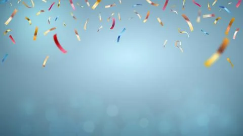 Studio backdrop with colored confetti. Stage magic performance. Vector illust Illustrazione stock