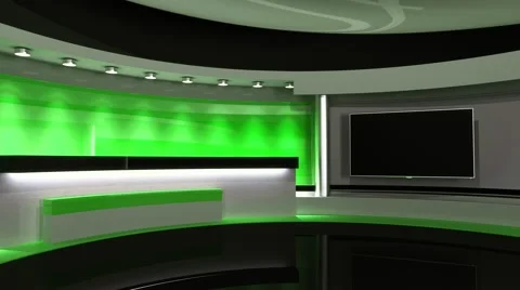 Studio. Background for any green screen or chroma key video production Stock Footage 62183508